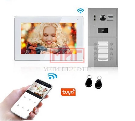 Фото 2 - Видеодомофон для квартир с WiFi и Tuya. Фото 2 - Видеодомофон для квартир с WiFi и Tuya.