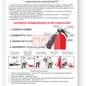 Фото 3 - В-03 "Инструкция по применению углекислотных огнетушителей".