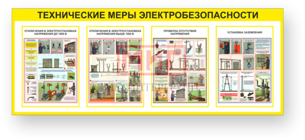 Фото 2 - Технические меры электробезопасности, стенд.