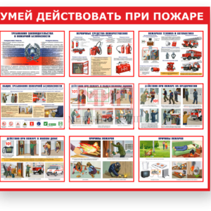 Фото 44 - Умей действовать при пожаре, стенд.