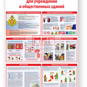 Фото 6 - Уголок пожарной безопасности для учреждений и общественных зданий, плакат.